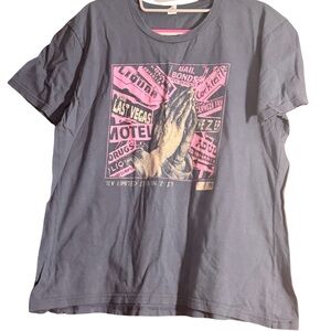 The Last Vegas Band Graphic Tee with Pink Design
